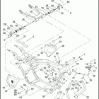 FLHRSE4 1PG8 CVO ROAD KING (2008) FRAME, REAR FORK, & JIFFY STAND