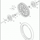 XL883R 4CS2 SPORTSTER 883R (2008) FRONT WHEEL, CAST - 883 / L / R, 1200L / R