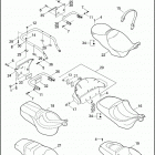 FLHTC 1FF4 ELECTRA GLIDE CLASSIC (2008) SEATS & REAR FRAME RAILS