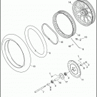 FXDC 1GV4 DYNA SUPER GLIDE CUSTOM (2008) FRONT WHEEL - LACED