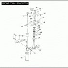 FLHTC 1FF4 ELECTRA GLIDE CLASSIC (2008) FRONT FORK - BRACKETS