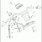 XL883C 4CP2 SPORTSTER 883 CUSTOM (2007) HANDLEBAR & THROTTLE CONTROL - 883C / 1200C