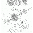 FLHTC 1FF4 ELECTRA GLIDE CLASSIC (2008) Заднее колесо