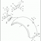 FXCW 1JJ5 ROCKER (2008) REAR FENDER & LICENSE PLATE ASSEMBLY - FXCW & FXCW...