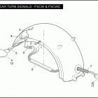 FXCW 1JJ5 ROCKER (2008) REAR TURN SIGNALS - FXCW & FXCWC