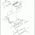 FLHTC 1FF4 ELECTRA GLIDE CLASSIC (2008) BATTERY, TRAY & CABLES