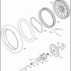 FXDWG 1GP4 DYNA WIDE GLIDE (2007) FRONT WHEEL - LACED