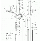 FXSTB 1JA5 NIGHT TRAIN (2007) FRONT FORK - FXST, FXSTB, FXSTC