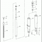 FLHTP 1FMM ELECTRA GLIDE STANDARD POLICE (2007) FRONT FORK - LEFT & RIGHT (FAIRING MODEL)