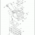 FLHP 1FHM ROAD KING POLICE (2007) TRANSMISSION HOUSING, TOP COVER & OIL PAN