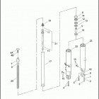FLHTC 1FF4 ELECTRA GLIDE CLASSIC (2007) FRONT FORK - LEFT & RIGHT (FAIRING MODELS)