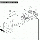 FXDSE 1PS8 CVO DYNA (2007) BATTERY TRAY & BATTERY