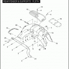 FLSTN 1JD5 SOFTAIL DELUXE (2007) REAR FENDER & SUPPORTS - FLSTN
