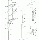 FLHP 1FHM ROAD KING POLICE (2007) FRONT FORK - RIGHT (NONFAIRING MODELS)