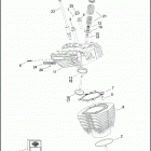 FXSTSSE 1PT9 CVO SOFTAIL SPRINGER (2007) CYLINDERS, HEADS, & VALVES (REAR SHOWN)