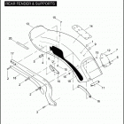 FXSTSSE 1PT9 CVO SOFTAIL SPRINGER (2007) REAR FENDER & SUPPORTS