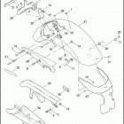 XL883C 4CJM SPORTSTER 883 CUSTOM (2006) REAR FENDER & BELT GUARDS