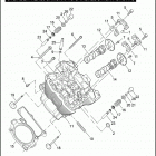 VRXSE 7RC7 CVO VR DESTROYER (2006) CYLINDER HEAD, CAMSHAFTS & VALVES (FRONT SHOWN)