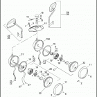 XL883C 4CJM SPORTSTER 883 CUSTOM (2006) HEADLAMP & MIRROR - 883 / 883L / 883R / 1200L / 12...