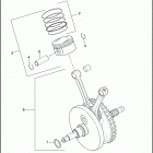 FLSTFSE2 1PNF CVO FAT BOY (2006) PISTONS & FLYWHEEL ASSEMBLY