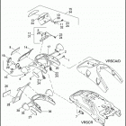 VRSCD 1HDZ VRSCD NIGHT ROD (2006) TAIL LAMP, REAR TURN SIGNALS, & LICENSE PLATE BRAC...