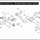 XL1200L 1CWP SPORTSTER 1200 LOW (2006) REAR BRAKE CONTROL - 883 / 883L / 883R / 1200L / 1...