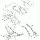 VRSCSE2 1PPG CVO V-ROD (2006) REAR FENDER & SUPPORTS