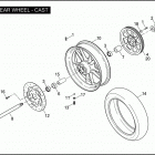 FXDI 1GM1 DYNA SUPER GLIDE (2006) REAR WHEEL - CAST