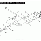 XL883C 4CJM SPORTSTER 883 CUSTOM (2006) REAR BRAKE CONTROL - 883C / 1200C