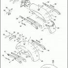 FXDI 1GM1 DYNA SUPER GLIDE (2006) FRONT & REAR FENDER &, REAR FENDER COVERS