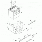 FLHTPI 1FMW ELECTRA GLIDE STANDARD POLICE (2006) BATTERY, TRAY, & CABLES