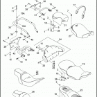 FLHT 1DDV ELECTRA GLIDE STANDARD (2006) SEATS & REAR FRAME RAILS