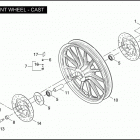 XL883R 4CKM SPORTSTER 883R (2005) FRONT WHEEL - CAST
