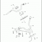 VRSCB 1HBZ VRSCB V-ROD (2005) HANDLEBAR & THROTTLE CONTROL