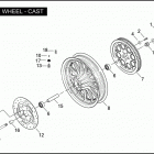 FXDC 1GTV DYNA SUPER GLIDE CUSTOM (2005) REAR WHEEL - CAST