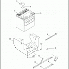 FLHTCSE2 1PKE CVO ELECTRA GLIDE (2005) BATTERY, TRAY & CABLES