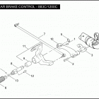 XL883C 4CJM SPORTSTER 883 CUSTOM (2005) REAR BRAKE CONTROL - 883C / 1200C