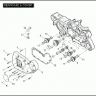 XL883C 4CJM SPORTSTER 883 CUSTOM (2005) GEARCASE & COVER