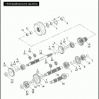 FXSTI 1BVB SOFTAIL STANDARD (2005) TRANSMISSION GEARS