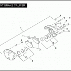 FLHTCUI 1FCW ULTRA CLASSIC (2005) Передний суппорт