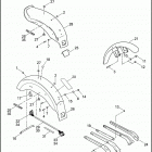 FXDC 1GTV DYNA SUPER GLIDE CUSTOM (2005) FRONT & REAR FENDER & REAR FENDER COVERS
