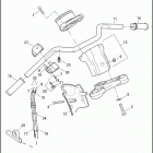 XL883C 4CJM SPORTSTER 883 CUSTOM (2005) HANDLEBAR & THROTTLE CONTROL - 883C / 1200C