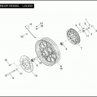 FXDC 1GTV DYNA SUPER GLIDE CUSTOM (2005) REAR WHEEL - LACED