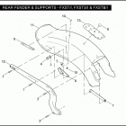 FXSTI 1BVB SOFTAIL STANDARD (2005) REAR FENDER & SUPPORTS - FXST / I, FXSTS / I & FXS...