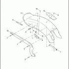 FXSTS 1BLY SPRINGER SOFTAIL (2004) REAR FENDER & SUPPORTS - FXST / I, FXSTS / I & FXS...