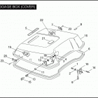 FLHTCUI 1FCW ULTRA CLASSIC (2004) LUGGAGE BOX (COVER)