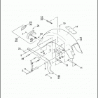 FLSTF 1BMY FAT BOY (2004) REAR FENDER & SUPPORTS - FLSTC / I & FLSTF / I