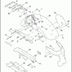 XL883 4CAM SPORTSTER 883 (2004) REAR FENDER & BELT GUARDS