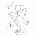 FLHTCSE 1PJE CVO ELECTRA GLIDE (2004) RIDER SEAT & BACKREST