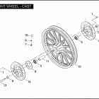 XL883 4CAM SPORTSTER 883 (2004) FRONT WHEEL - CAST